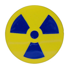 Unisex Fashion Belt Buckle Silver Metal Yellow Nuke Bomb Nuclear Animation Anime