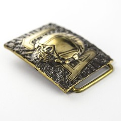 Aviator solid brass belt buckle, The Ghost of Kyiv, Ukrainian aviator buckle