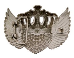 Papa Crown Belt Buckle New Men Women Bling Iced Rhinestones chopper Wings Silver
