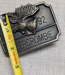 Y2K vintage ABERCROMBIE & FITCH belt buckle SOLID BRASS western 1990s moose A&F