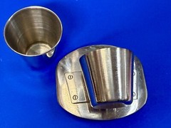 Shot Glass Cup and Holder Reflective Perfect Bar Gag Novelty Game Belt Buckle