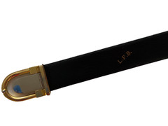 Vintage L.F.B. Reversible Leather Belt Brown & Black Leather Size 110 42&Prime; Long