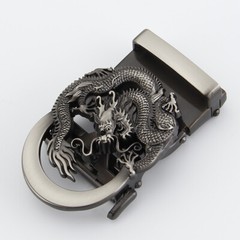 1PC Ratchet Belt Buckle Replacement Dragon Metal Gold Black Retro 1.37&Prime;/35mm
