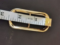 BELT BUCKLES 10993 2.5&Prime;X1&Prime; Gold Plated Made in Italy