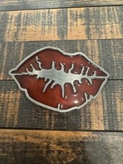 Red Lipstick Kiss Pucker Smooch Novelty Great American Products Belt Buckle