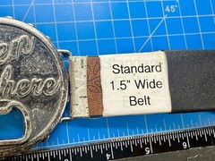 OPEN HERE Bar Party Pick Up Line Novelty Drinking Belt Buckle with Bottle Opener