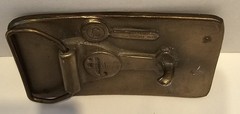 Vintage, 1975, FORD TRAVEL TRAILER / CAMPER, Brass Belt Buckle MENS Collectible