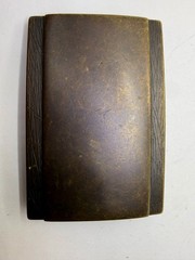 Rustic Simple Plain Textured Border Brass Tone Rectangular Belt Buckle