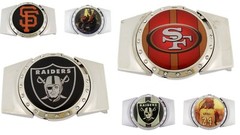 6 PIECES BIG WHOLESALE LOT OVERSTOCK BELT BUCKLE REMOVABLE LIGHTER KOBE SF 49ERS
