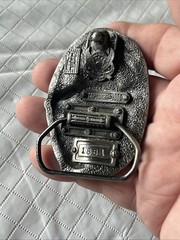 American Construction Worker Heavy Numbered Belt Buckle 1988 USA Eagle
