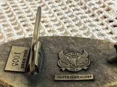 Vintage 1982 The Great American Buckle Co. USA Brass Oval Grandpa Belt Buckle