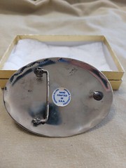 Belt Buckle Silver custom handmade buffalo turqoise stones
