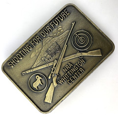 NEW NRA WHITTINGTON CENTER BELT BUCKLE Shooting Future Raton NM Hunting Rifle