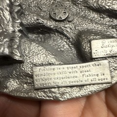 Siskiyou “I’d Rather Be Fishing” Vintage 1985 Western belt buckle 1.5