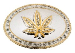 Marijuana Leaf Pot Hippie Stoner cannabis Weed Ganja Grass Herb Belt Buckle Goth