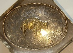 Vintage Metal Belt Buckle, Montana Silversmiths, Buffalo, Bison, Nature, Wild