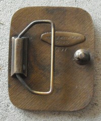 Vintage Brass Indiana Metal Craft Bass Fish Belt Buckle 2 1/4&Prime; Wide #2