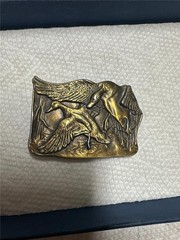 Vintage Brass Duck Belt Buckle