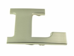 INITIAL « L » METAL STAINLESS STEEL BELT BUCKLE