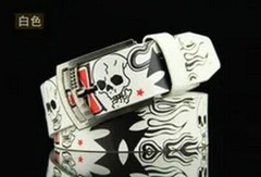 Skull Buckle Belt-Skeleton Pattern Pin Belts Punk Style Fashion Casual Waistband