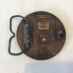 Vintage 1977 Algoma Central Railway Canada Jim Watson Belt Buckle RARE
