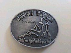 Vintage Belt Buckle « ROUGH RIDERS » 3.75&Prime; Wide