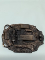Tisco Tractor Implement Belt Buckle 50th Anniversary VTG 1937-1987 Cast Brass