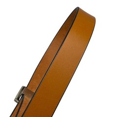 Wiley Brothers and Ledbury Men&rsquo;s Leather Belt Size 36 Camel Brown White Bronze
