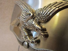 NEW AMERICAN BALD EAGLE BELT BUCKLE 4.0 X 2.750 POLISHED METAL VIC-THOR1