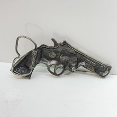 Vintage 1978 Bergamot Brass Works Revolver Pistol Gun Belt Buckle L-156 USA Mens