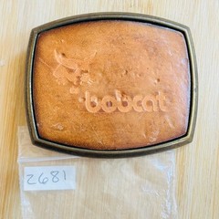 Vintage El Cid Bobcat belt buckle Leather brass Rare
