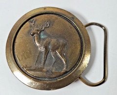 Great American Belt Buckle Deer 2.5in Limited Edition c1977 Serial Number 519