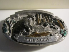 1986 GREAT SMOKY MOUNTAINS BLACK BEAR SCENE BELT BUCKLE HEAVY – GW-26