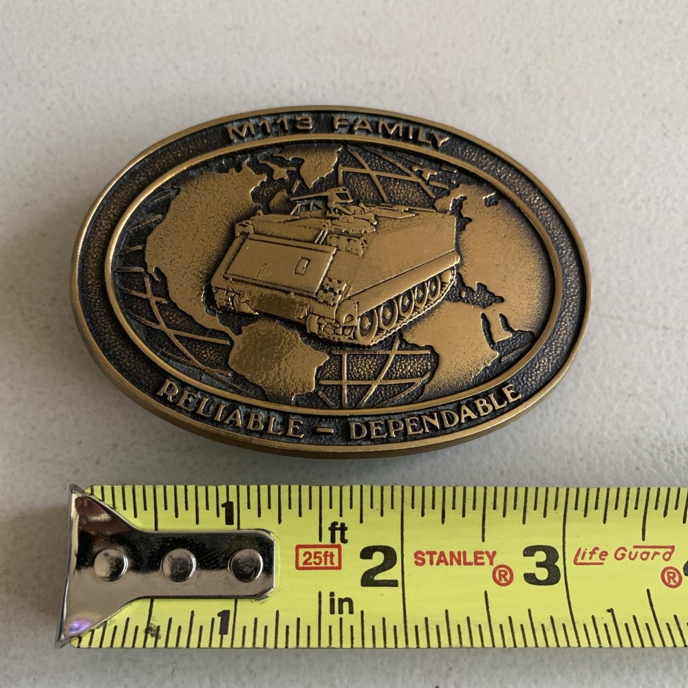 Jack Nadel Inc.M113 Family Belt Buckle Global Military Army Americana Brass