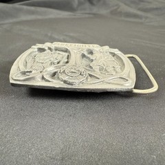 Vintage 90s Buckles Of America Firefighters Belt Buckle 3&Prime; Masterpiece Made USA