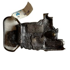 Heavy Vintage Metal 1981 Belt Great American Buckle Figural Train Locomotive 165