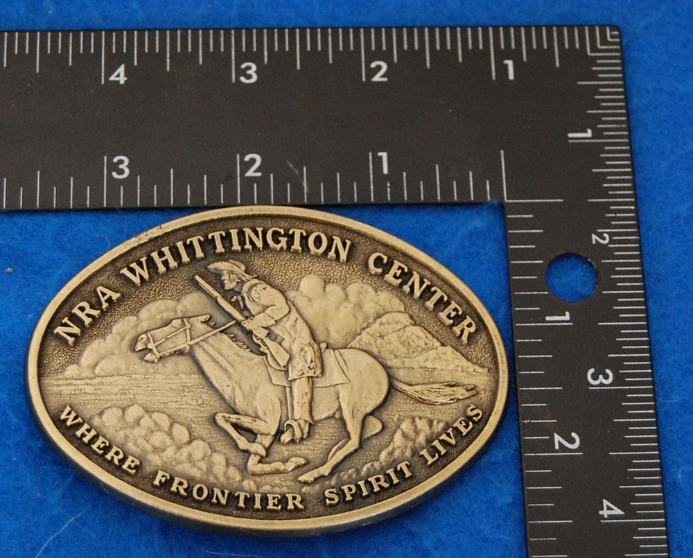 NRA Whittington Center Where Frontier Spirit Lives Belt Buckle, Complete