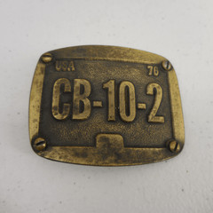 Vintage CB Radio Brass Belt Buckle 10-2 Receiving Well Signal Loud and Clear