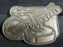 Bluegrass Music Guitar Banjo Fiddle 3D Belt Buckle Brass Music 3×2.5 Hillbilly *