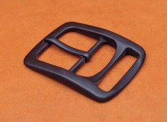 1-1/2&Prime; Heavy Duty Solid Black Matte Center Bar Leather Belt Buckle Replacement