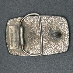 1979 Champagne Classic Golf Belt Buckle Silver Tone Pewter 70s