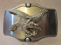 NEW AMERICAN BALD EAGLE BELT BUCKLE 4.0 X 2.750 POLISHED METAL VIC-THOR1