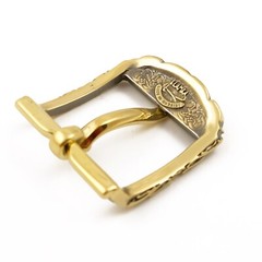 Brass belt buckle Odin&rsquo;s Wolves, pin type Old Norse Scandinavian Celtic buckle