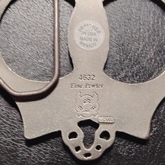 Handcuffs Theme Fine Pewter Silver Belt Buckle MPN 4632 Fits 1.5 in Belt