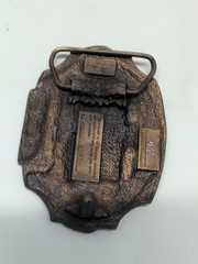 Tisco Tractor Implement Belt Buckle 50th Anniversary VTG 1937-1987 Cast Brass