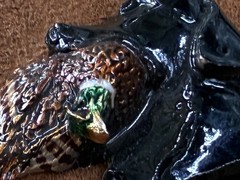 3-D Labrador Retriever Ringneck Pheasant Suede Belt Buckle