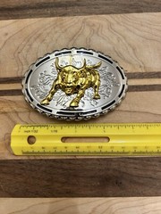 Western 3D Cowboy Cowgirl Bull belt buckle perfect Valentines/Birthday Gift