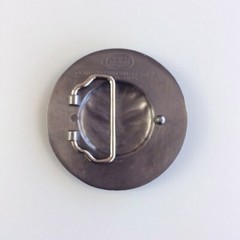 Vintage Black Enamel Devil Evil Face Belt Buckle Gurtelschnalle Boucle