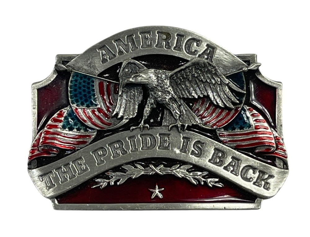 HARLEY DAVIDSON Belt Buckle 1986 D-40 Siskiyou USA Pewter The Pride is Back