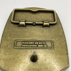 VTG 1996 Handyman Club Of America Life Member Belt Buckle Trucker Brass 3×2.5”